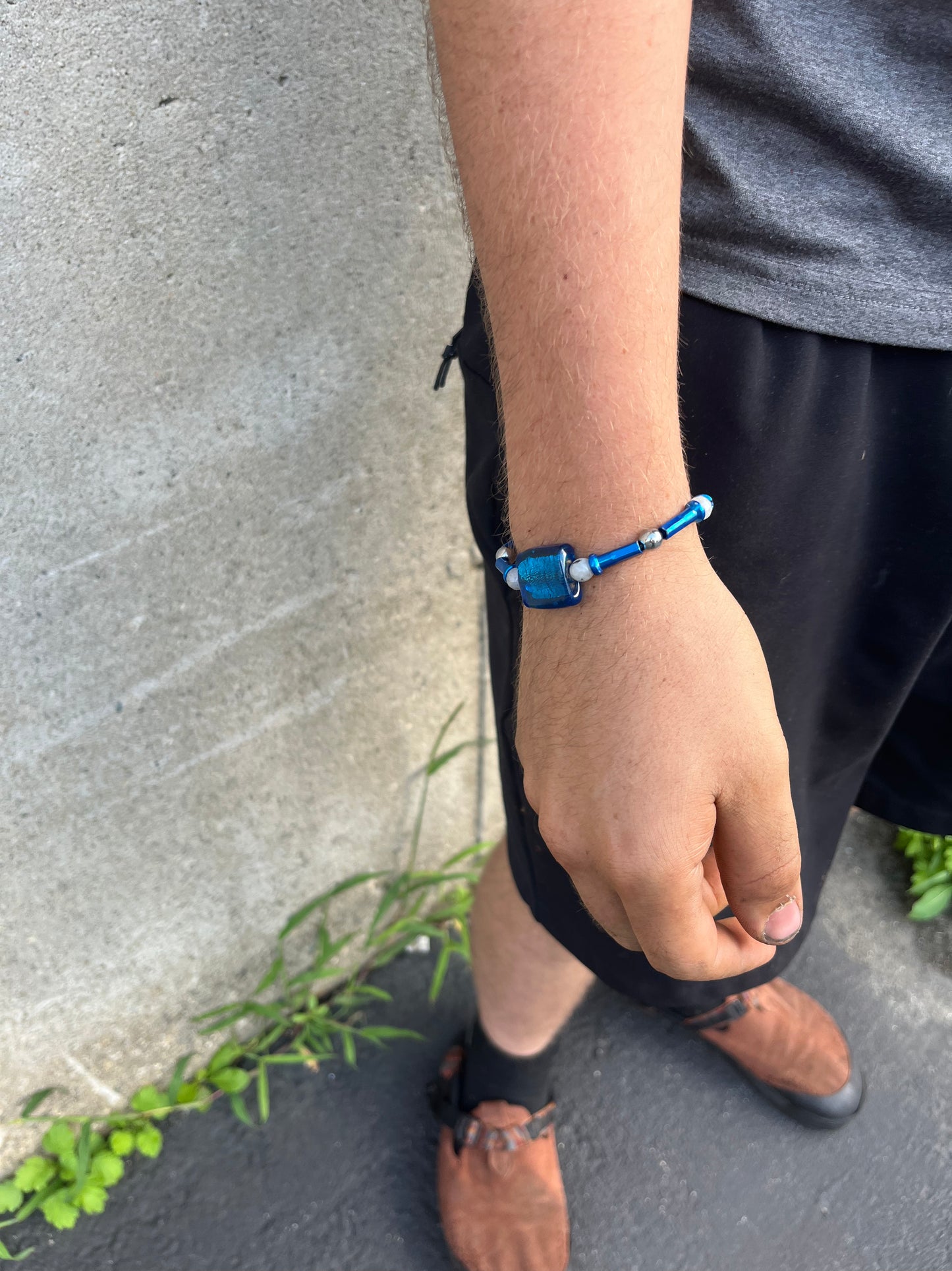 Blue SN Bracelet w gem