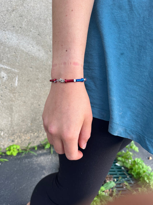 Red & Blue w Star SN Bracelet