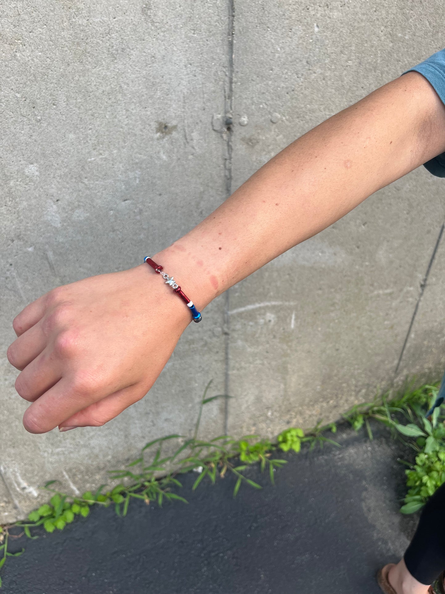 Red & Blue w Star SN Bracelet