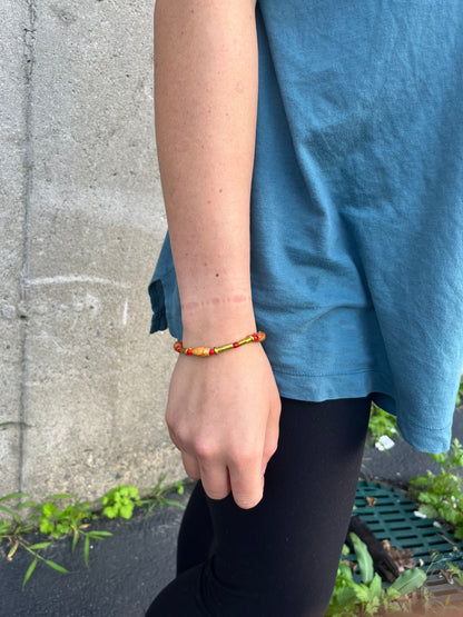 Gold & Red SN Bracelet